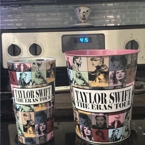 Taylor Swift The Eras Tour Popcorn Bucket and Cup- Set of 2